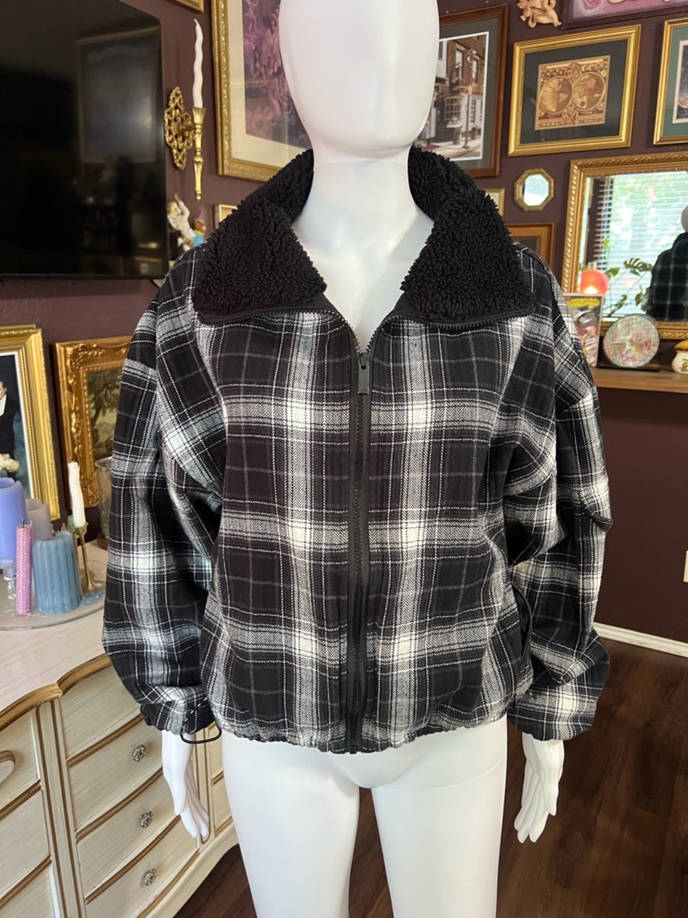 Alo Yoga Heritage Plaid Jacket Size Small - Picture 5 of 14